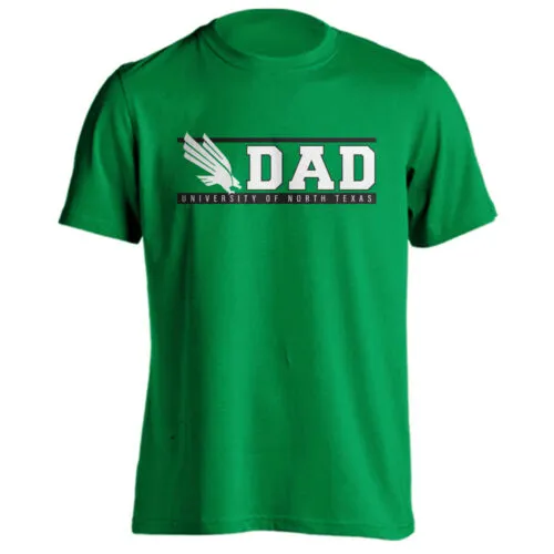 University of North Texas UNT Mean Green Dad Logo Father Short Sleeve T-Shirt