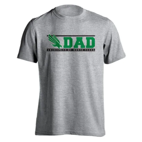 University of North Texas UNT Mean Green Dad Logo Father Short Sleeve T-Shirt