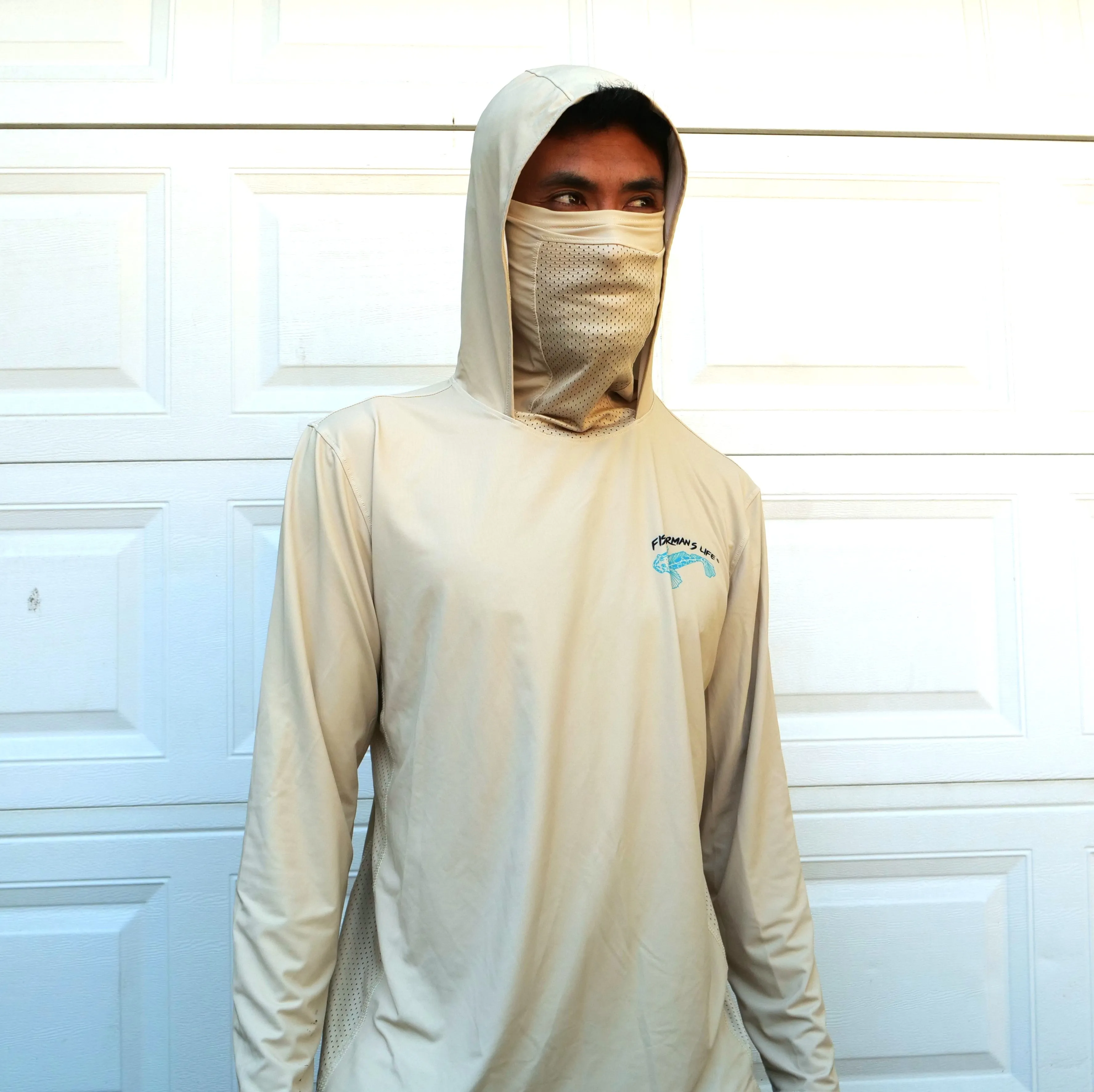 UPF 50  Long Sleeve Shirt with Hood and Facemask