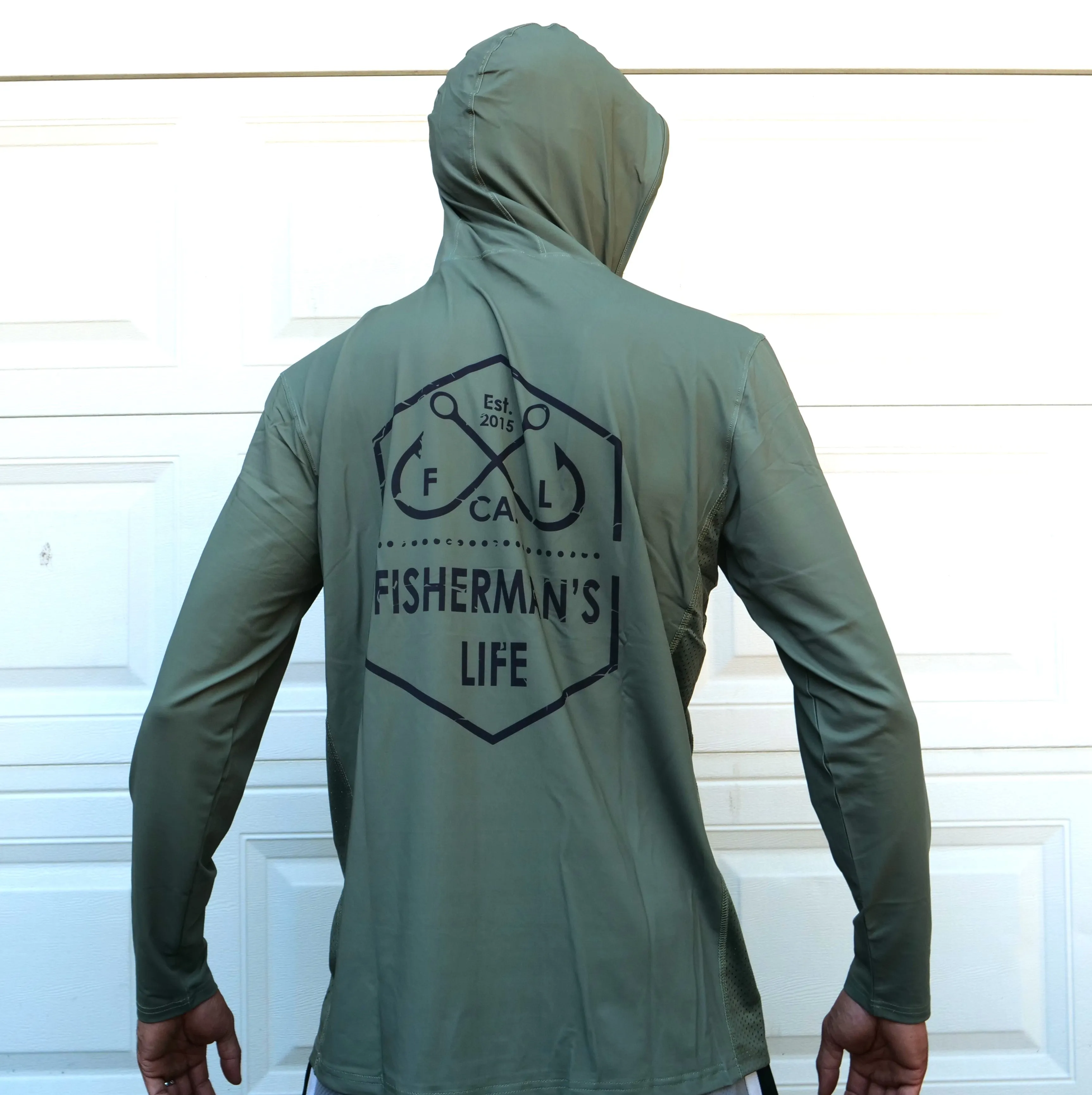 UPF 50  Long Sleeve Shirt with Hood and Facemask