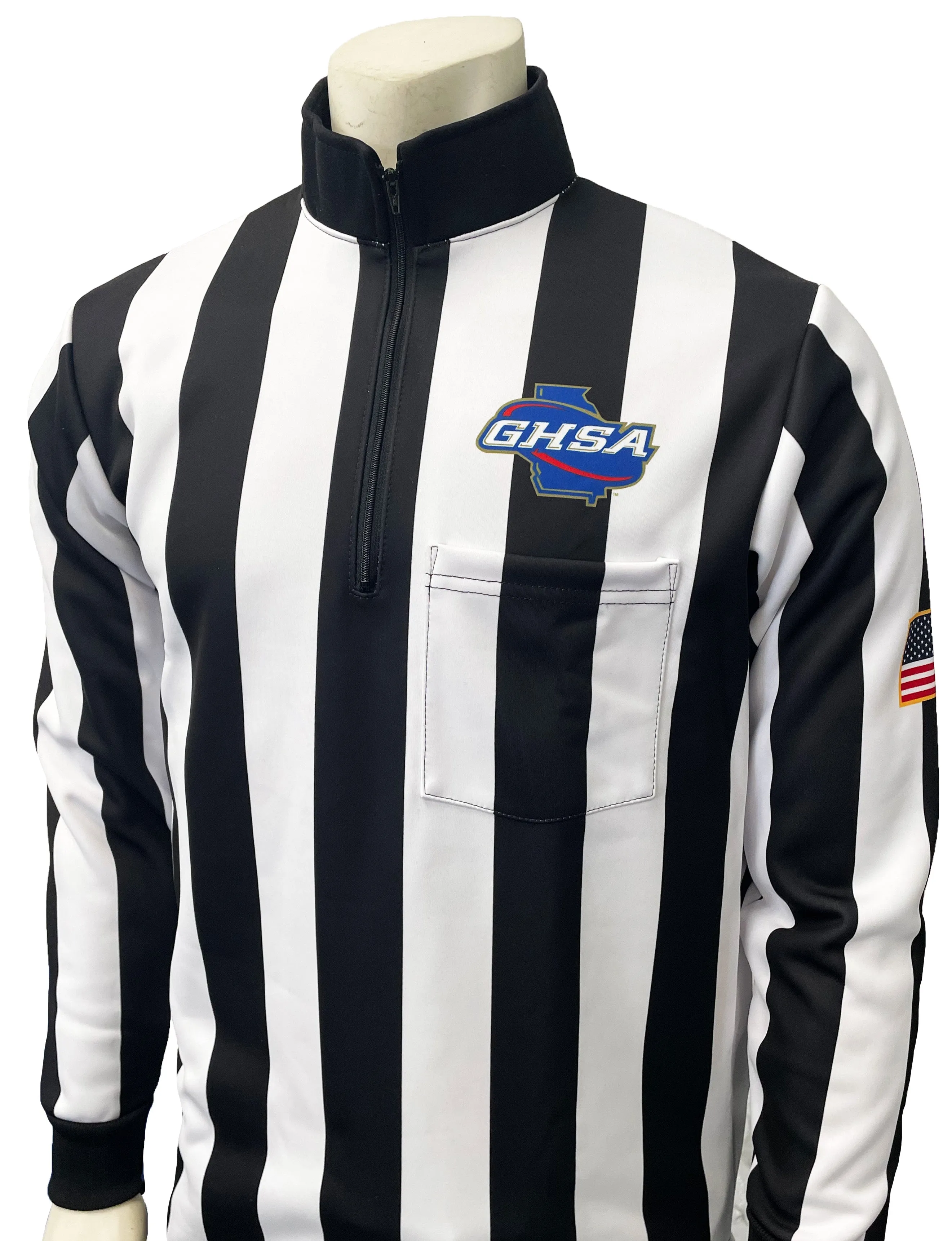 USA729GA - Smitty "Made in USA" - Georgia Light Weight Water Resistant Football Long Sleeve Shirt