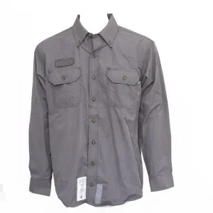 Used Brand Name Flame Resistant Work Shirt Gray