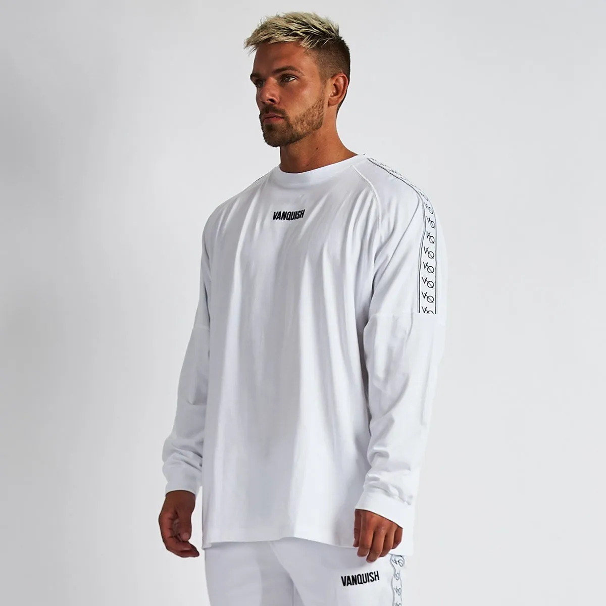 Vanquish LT v2 Men's White Oversized Long Sleeved T-Shirt