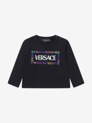 Versace Baby Girls Long Sleeve Logo T-Shirt