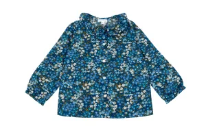 Wanda Blouse - Liberty Blue and Browns