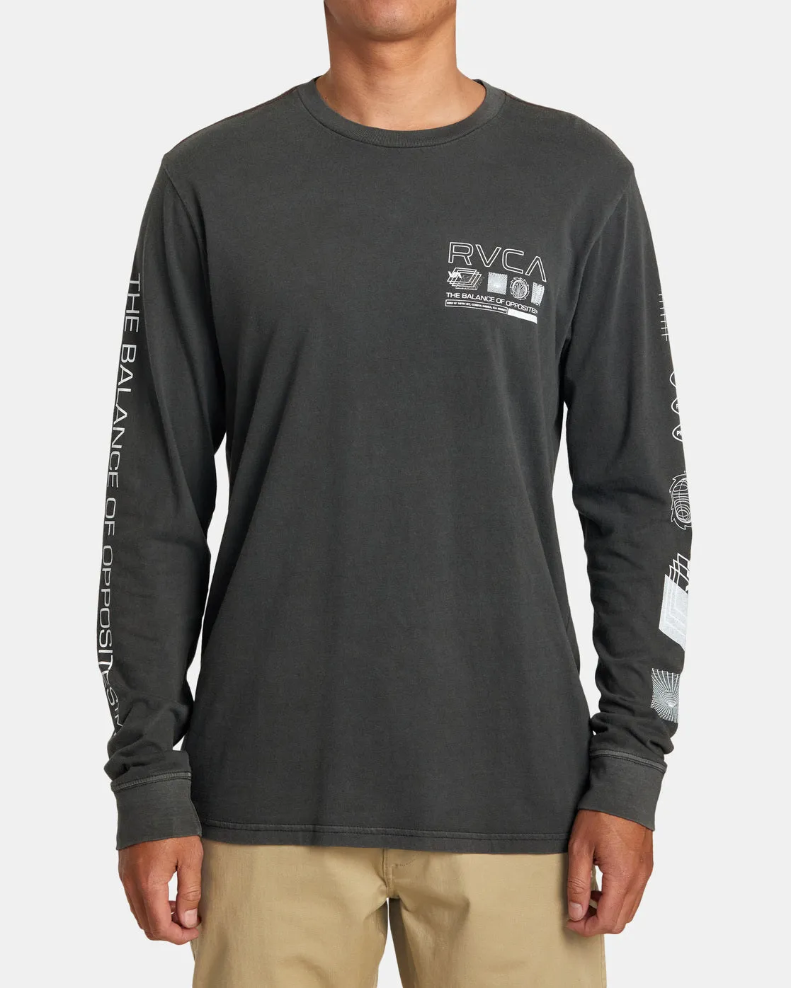 White Noise Long Sleeve Tee - Pirate Black