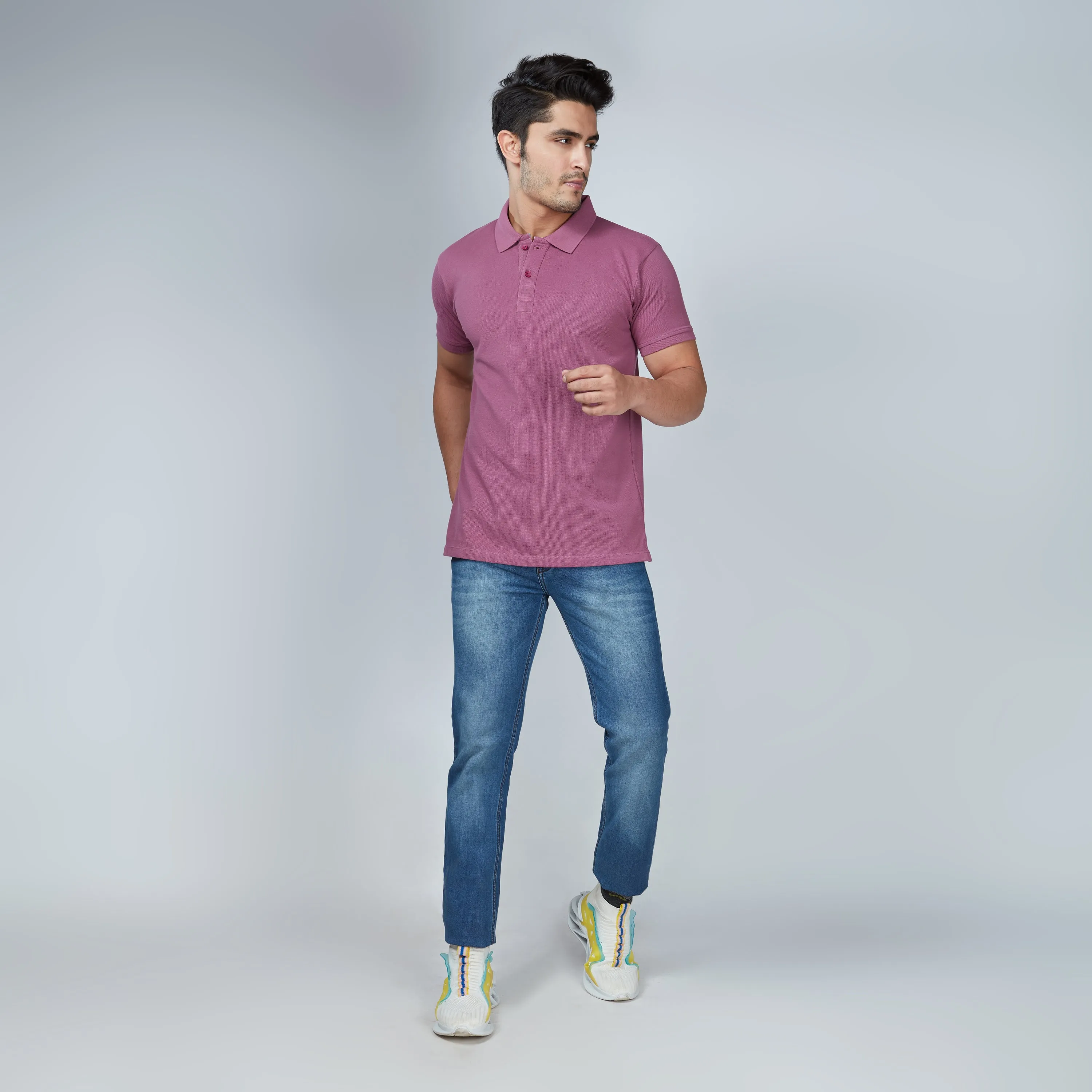 Wild Mulberry Half Sleeve Polo T-Shirt