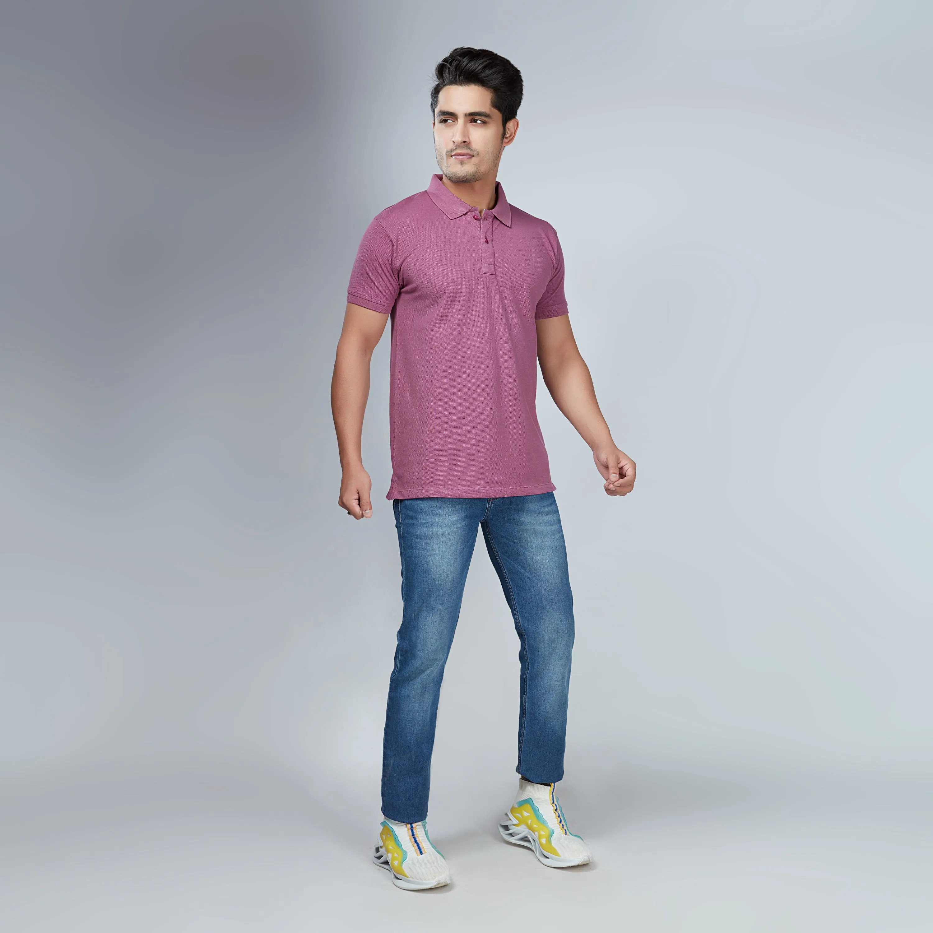 Wild Mulberry Half Sleeve Polo T-Shirt