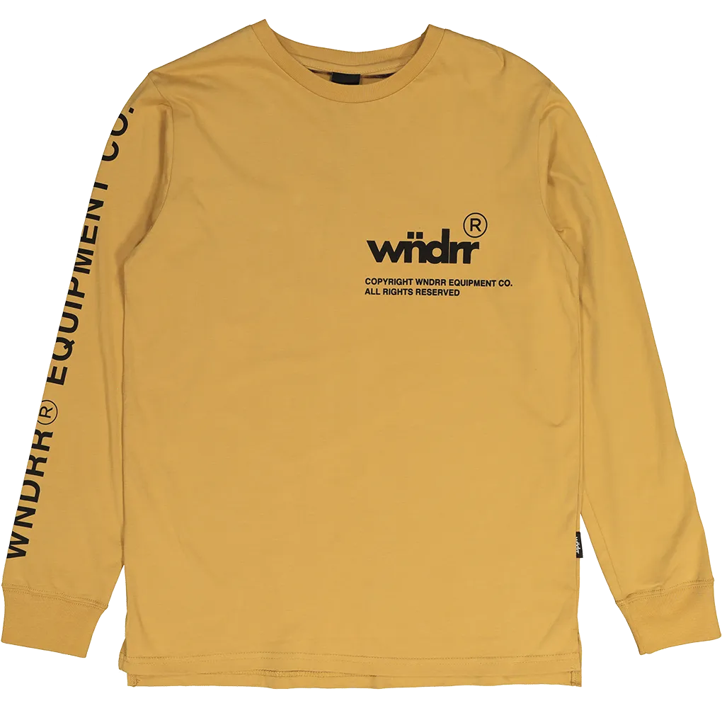 WNDRR In Line Long Sleeve T-Shirt Almond