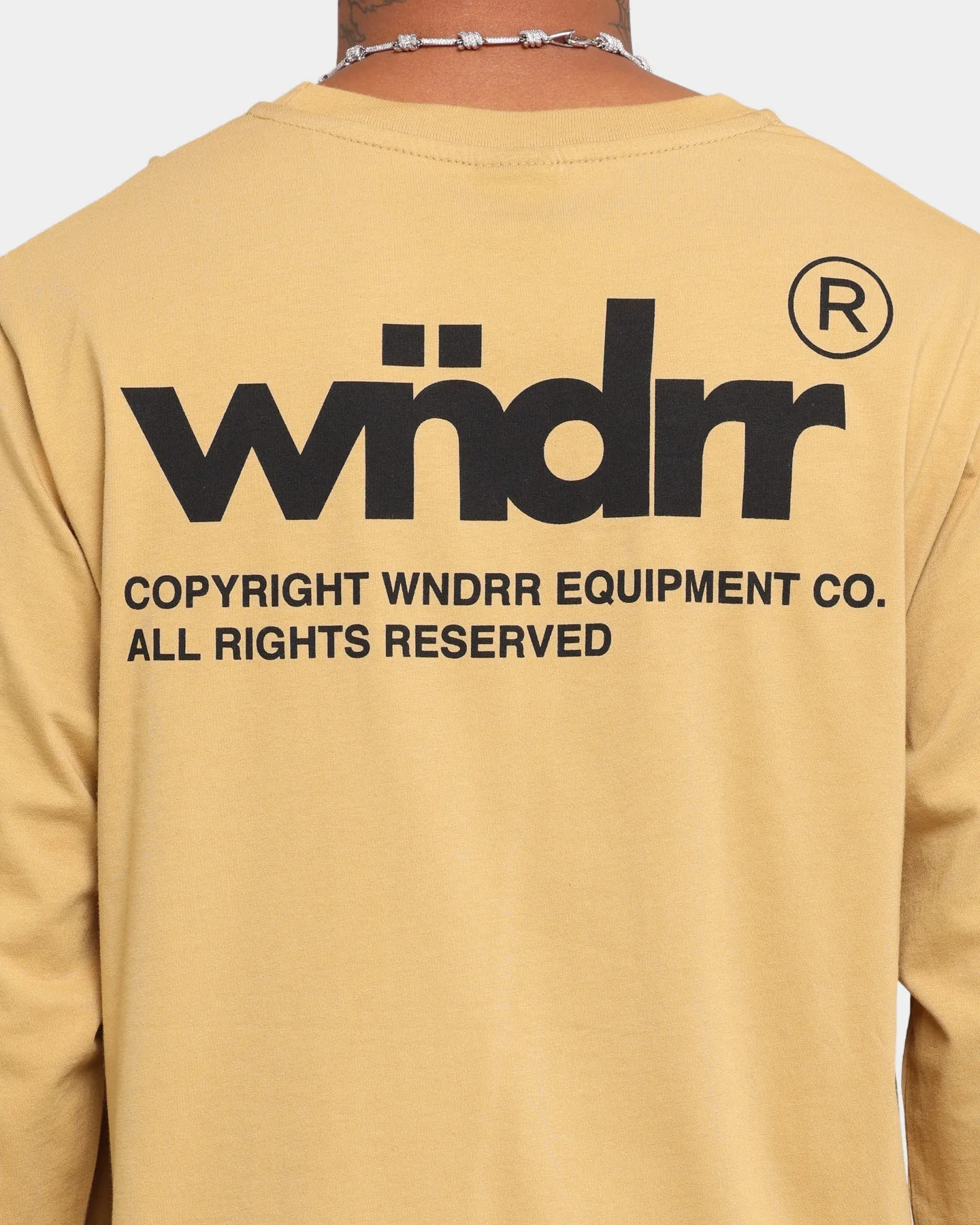 WNDRR In Line Long Sleeve T-Shirt Almond