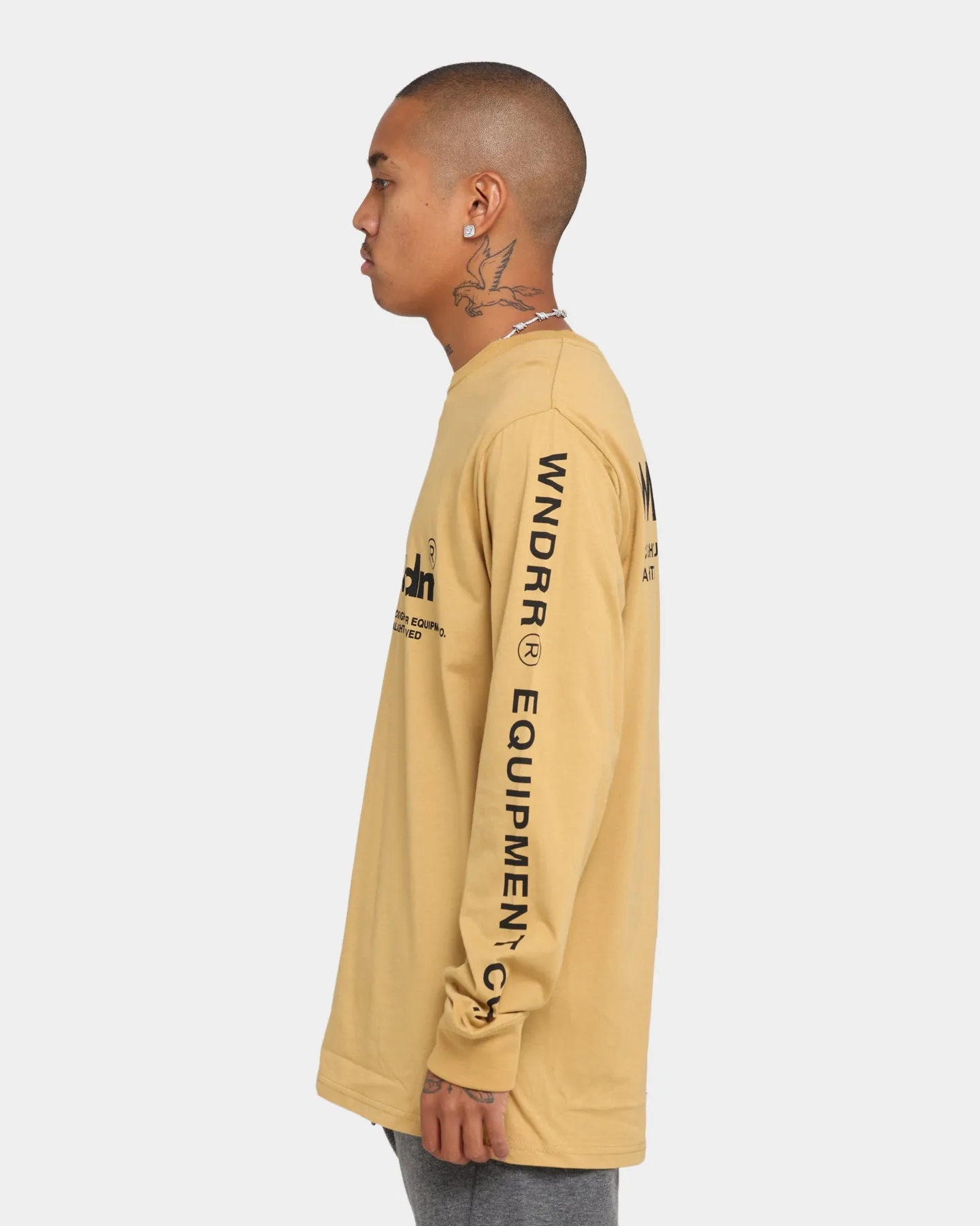 WNDRR In Line Long Sleeve T-Shirt Almond