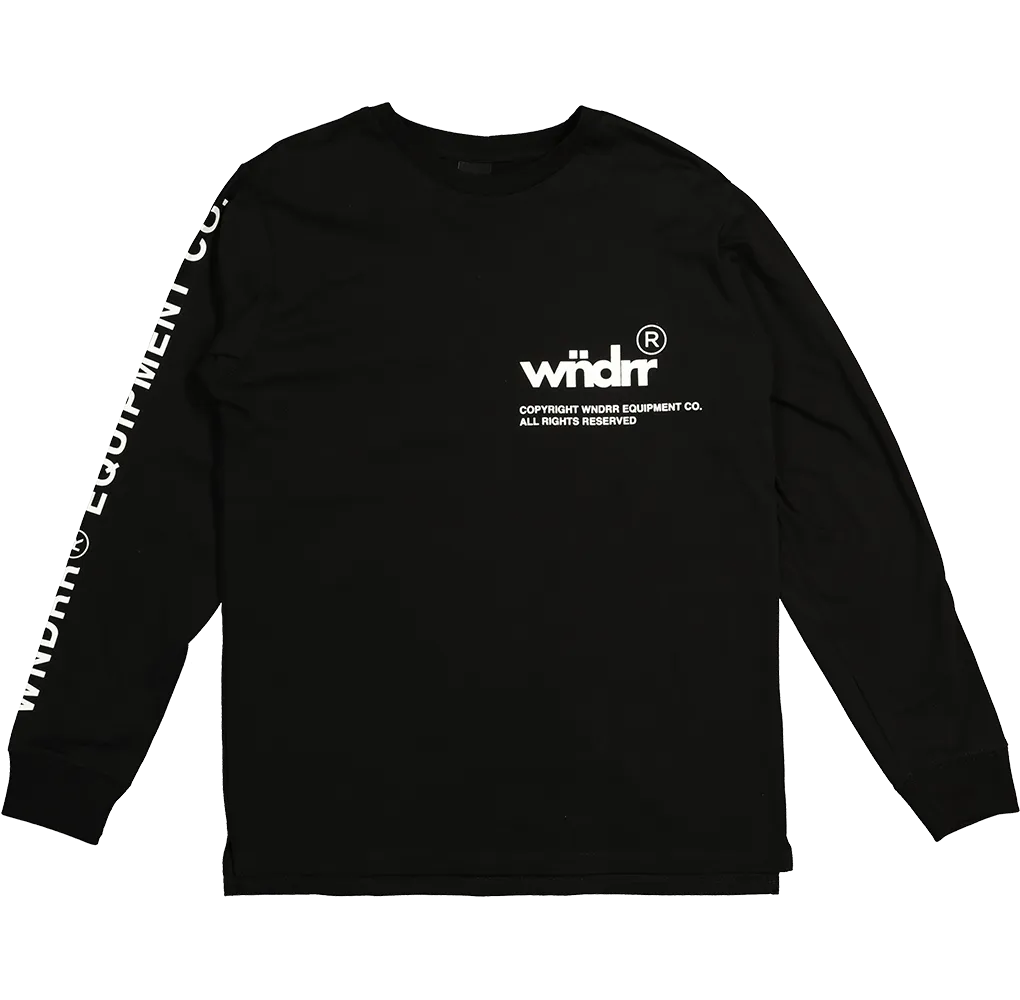 WNDRR In Line Long Sleeve T-Shirt Black