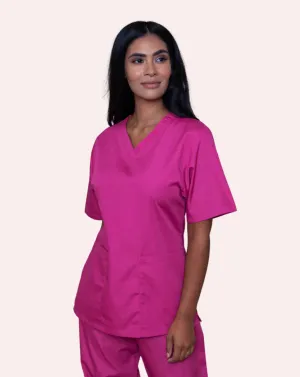 Women's Lightweight Scrub Tunic - Magenta