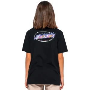 Womens Oval Flame Dot Fusion T-Shirt Black