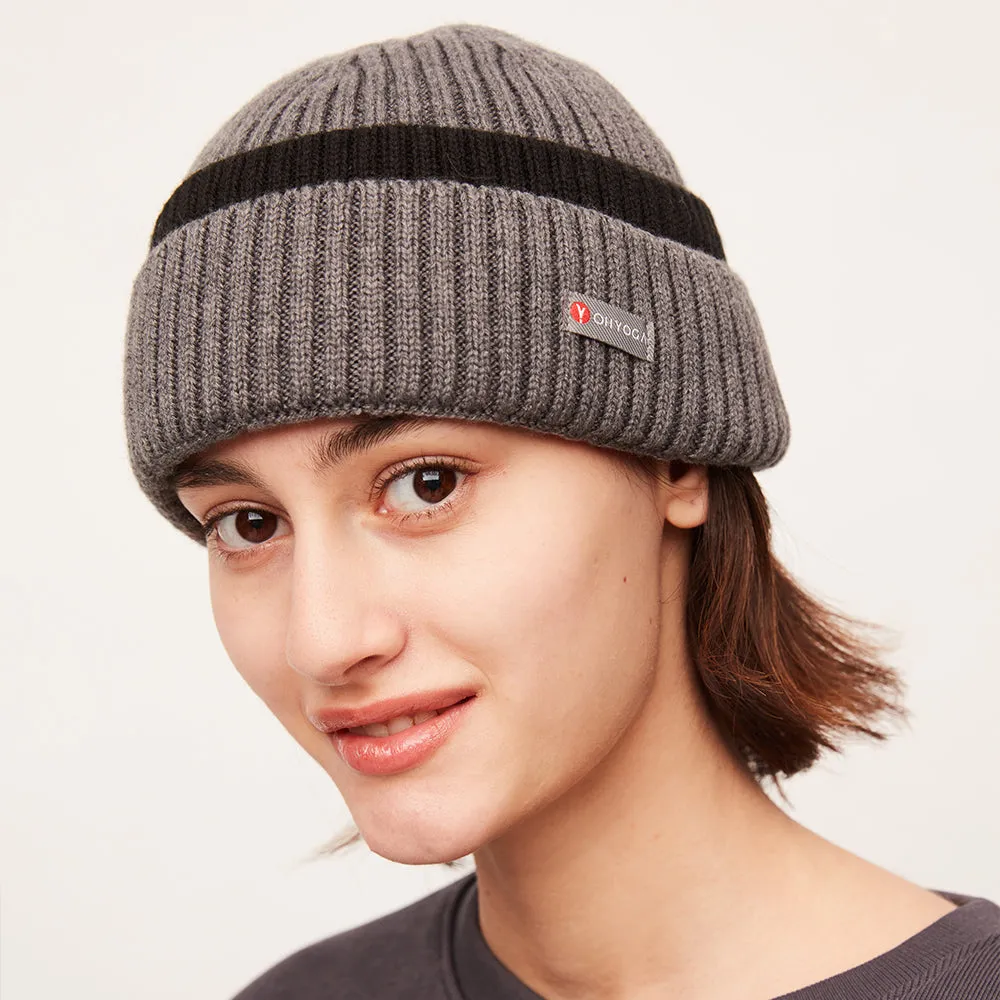 Women's Winter Contract Color Heated Knit Hat