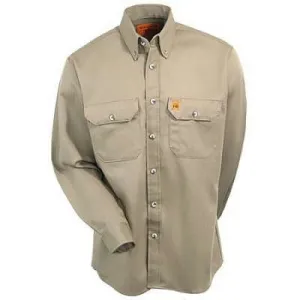 Wrangler FR Flame Resistant Long Sleeve Work Shirt, FR3W5, Slate Grey & Khaki