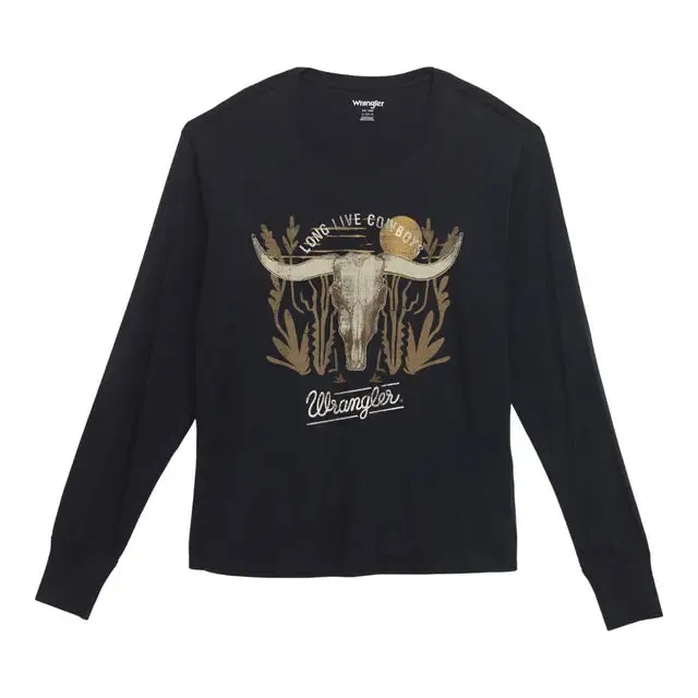 Wrangler Women's "Steer Head" Long Sleeve T-Shirt