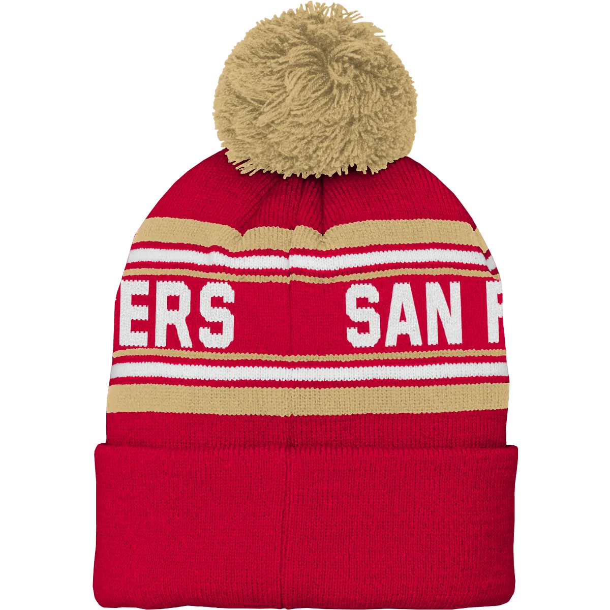 Youth 49ers Jacquard Cuffed Knit with Pom