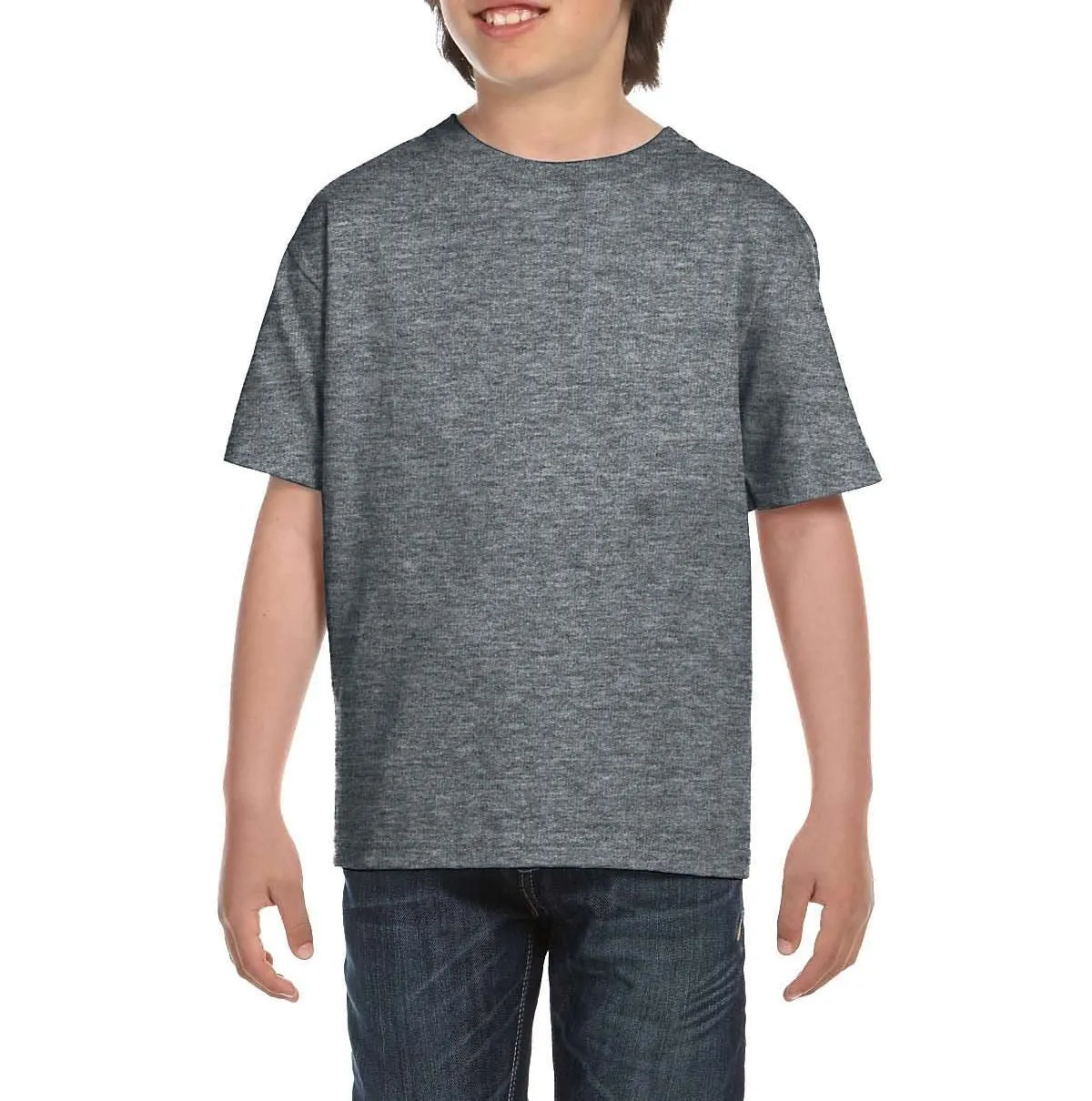 Youth Short Sleeve Crew Neck T-Shirt with Taped Neck and Shoulders