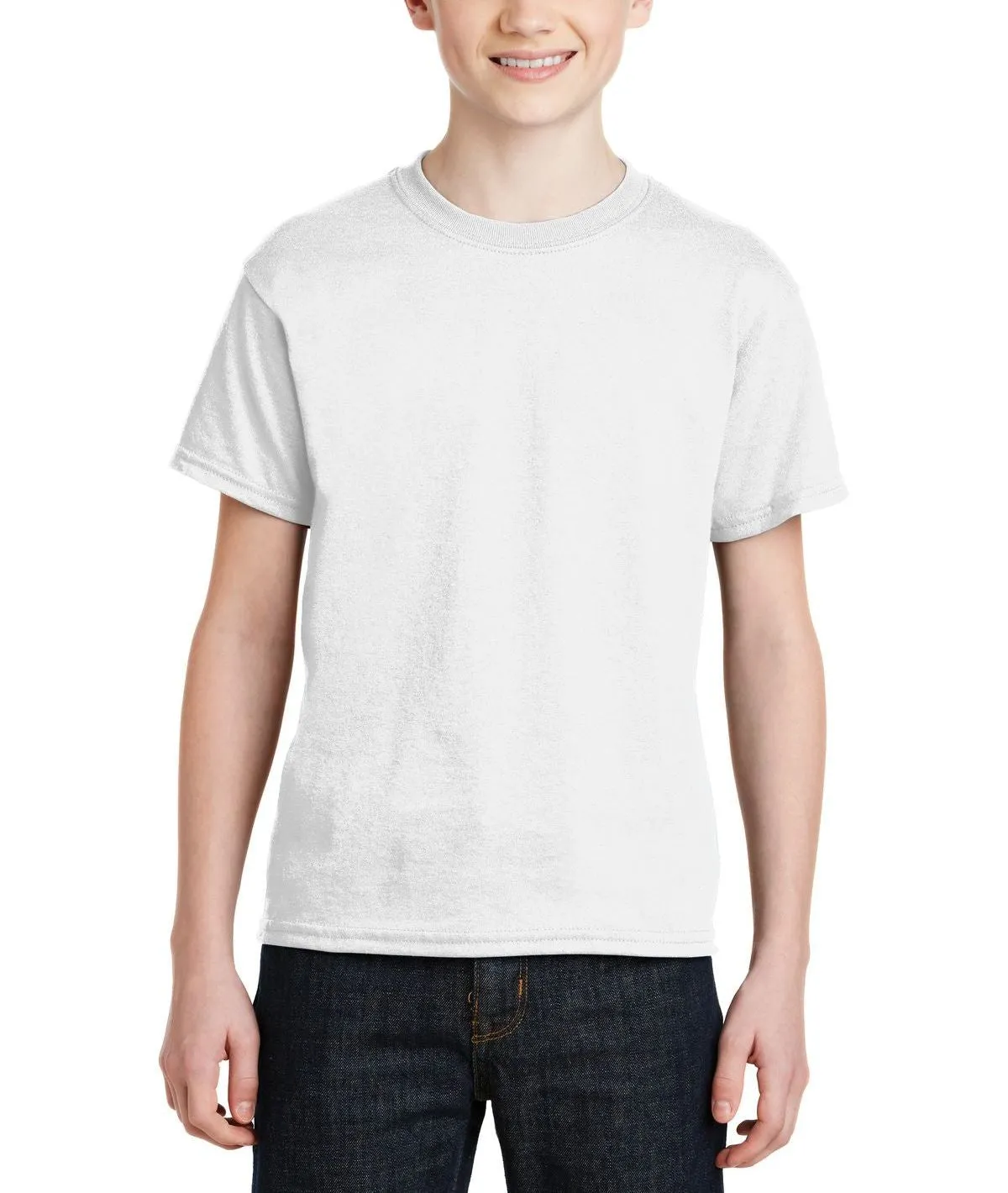 Youth Short Sleeve Crew Neck T-Shirt with Taped Neck and Shoulders