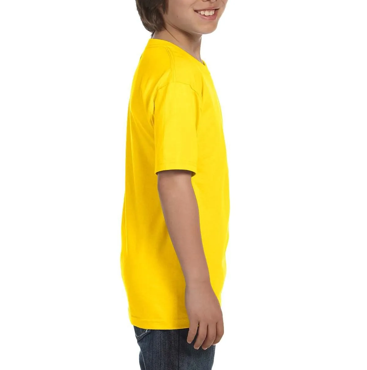 Youth Short Sleeve Crew Neck T-Shirt with Taped Neck and Shoulders