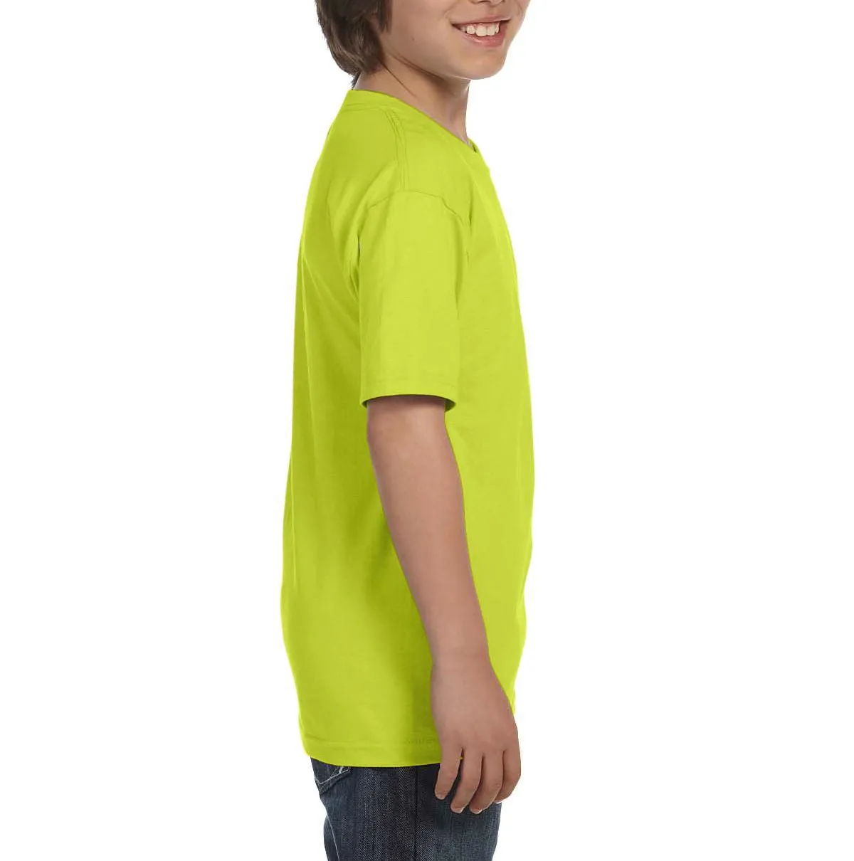 Youth Short Sleeve Crew Neck T-Shirt with Taped Neck and Shoulders