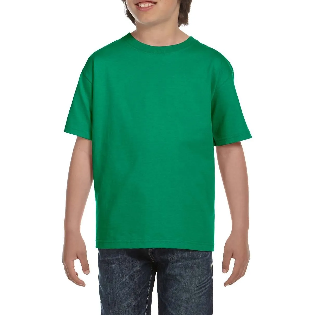 Youth Short Sleeve Crew Neck T-Shirt with Taped Neck and Shoulders