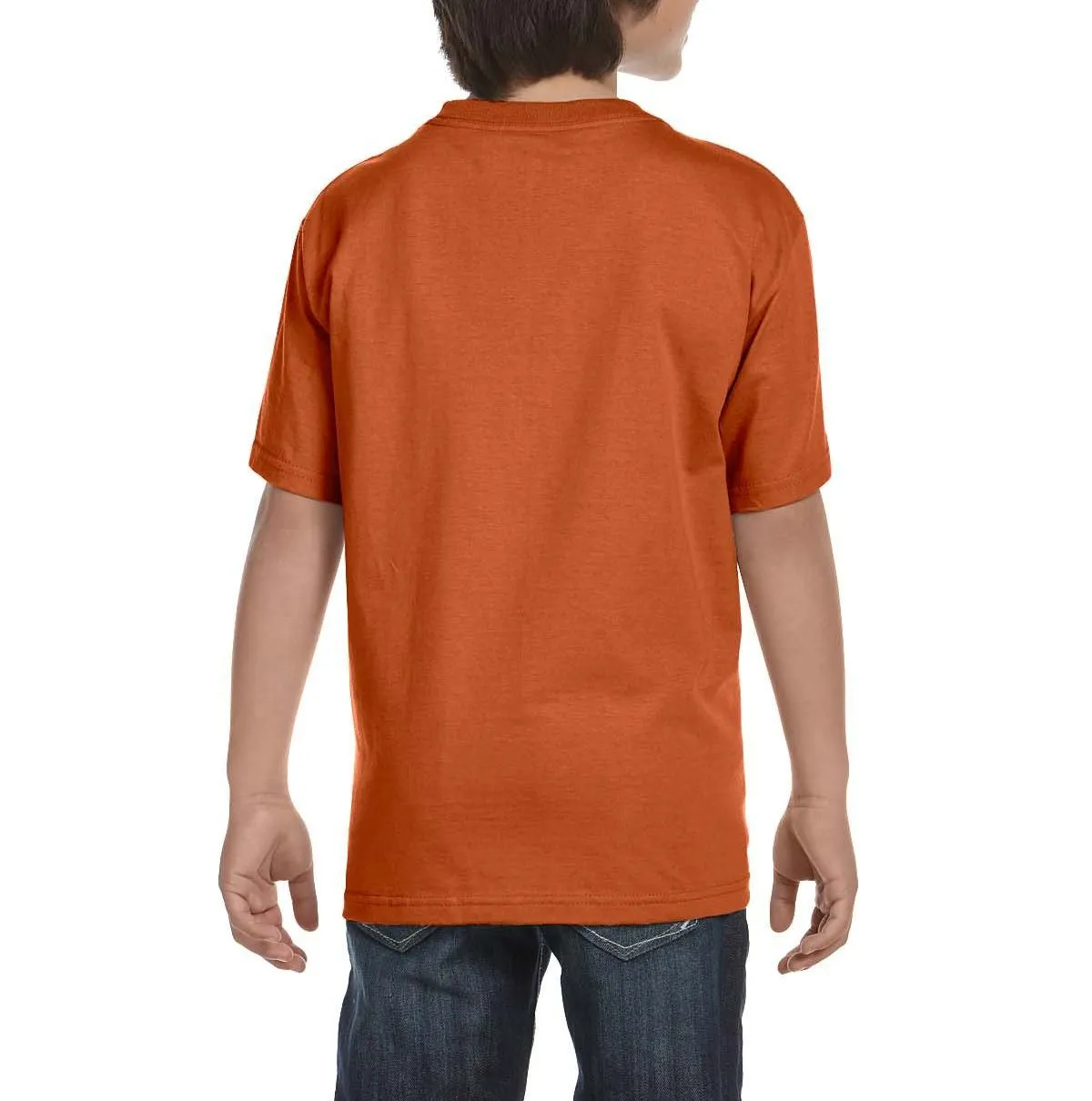 Youth Short Sleeve Crew Neck T-Shirt with Taped Neck and Shoulders