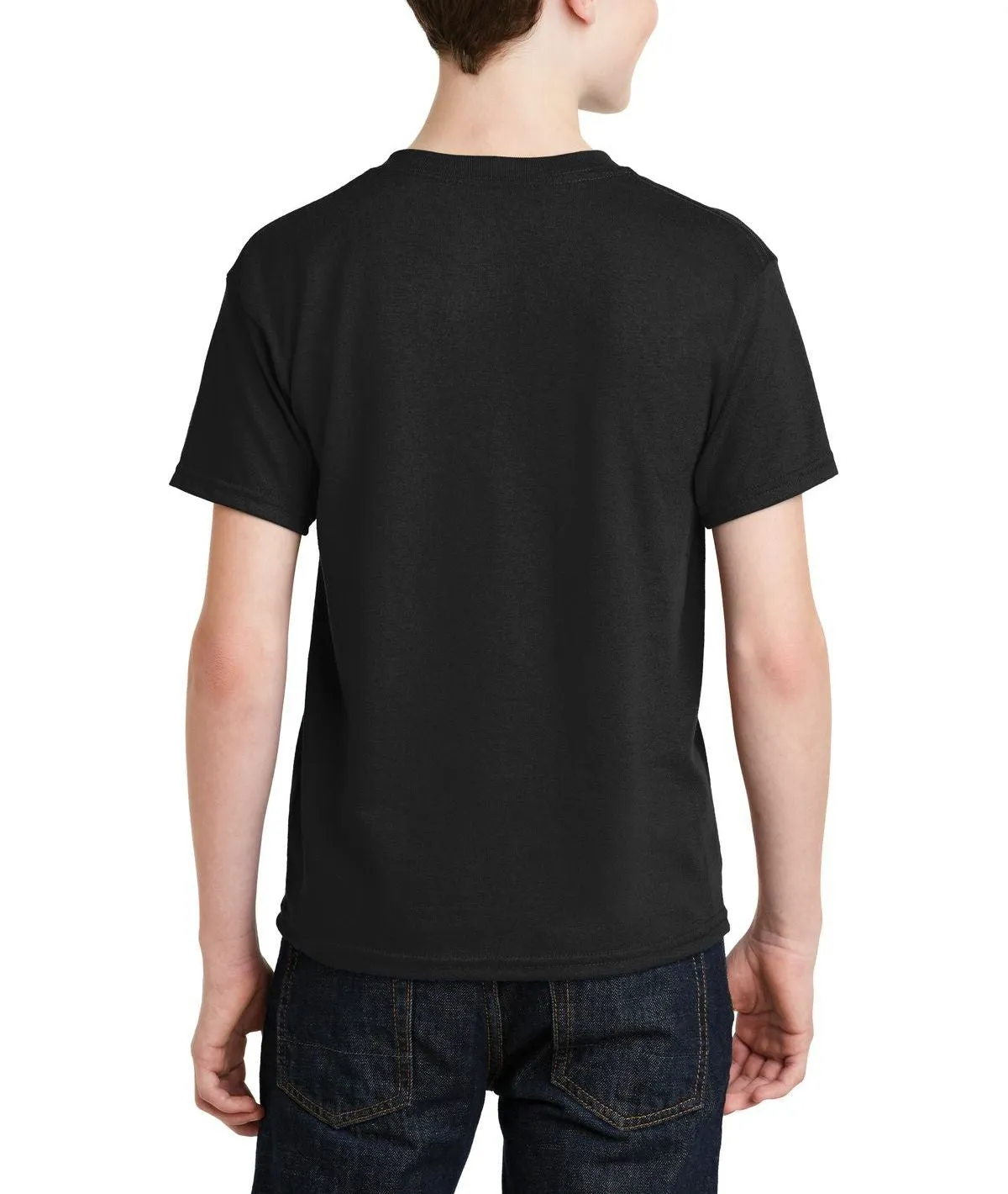 Youth Short Sleeve Crew Neck T-Shirt with Taped Neck and Shoulders