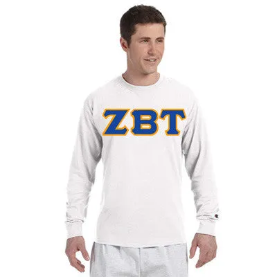 Zeta Beta Tau Champion Long-Sleeve Tee - Champion CC8C - TWILL