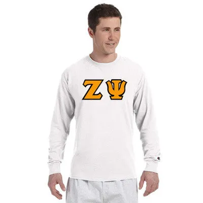 Zeta Psi Champion Long-Sleeve Tee - Champion CC8C - TWILL