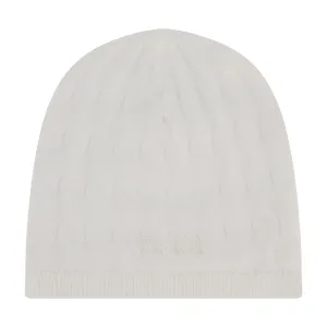 ZK White Textured Knit Hat